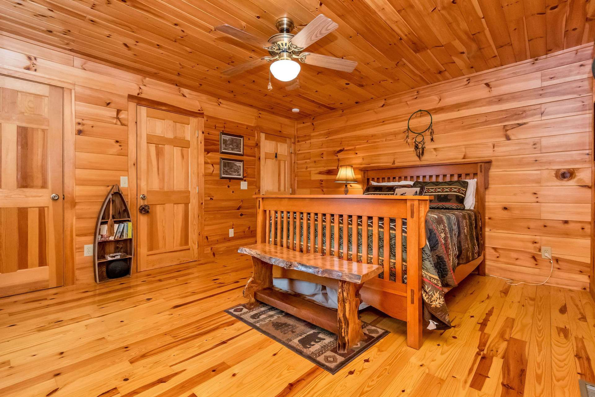 The primary bedroom features double closets for ample storage.